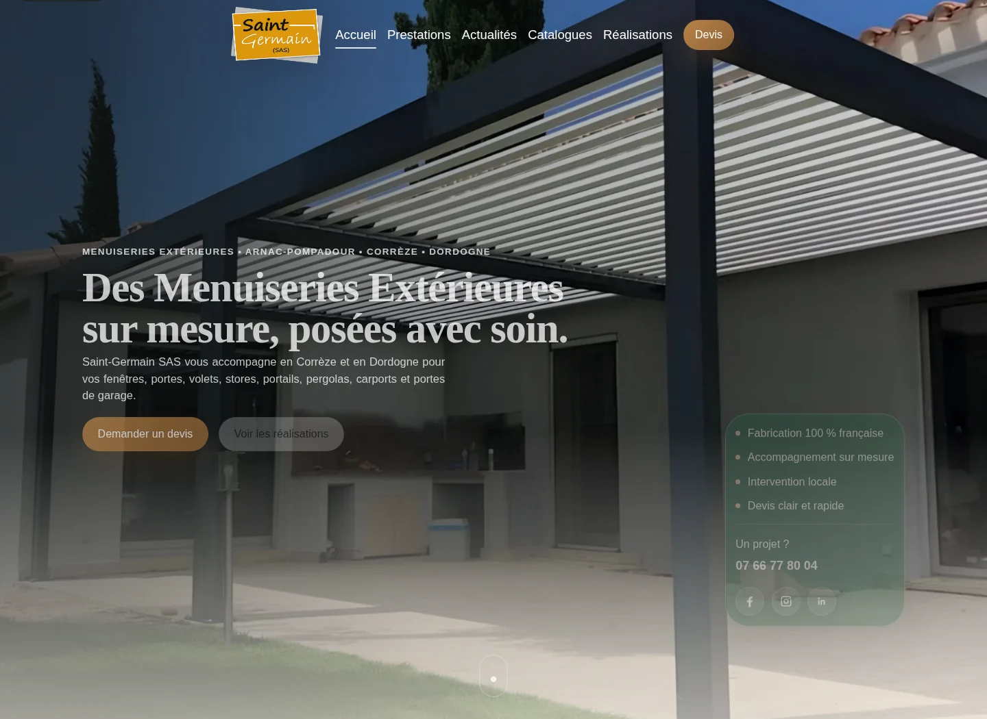 Capture du site Saint-Germain SAS